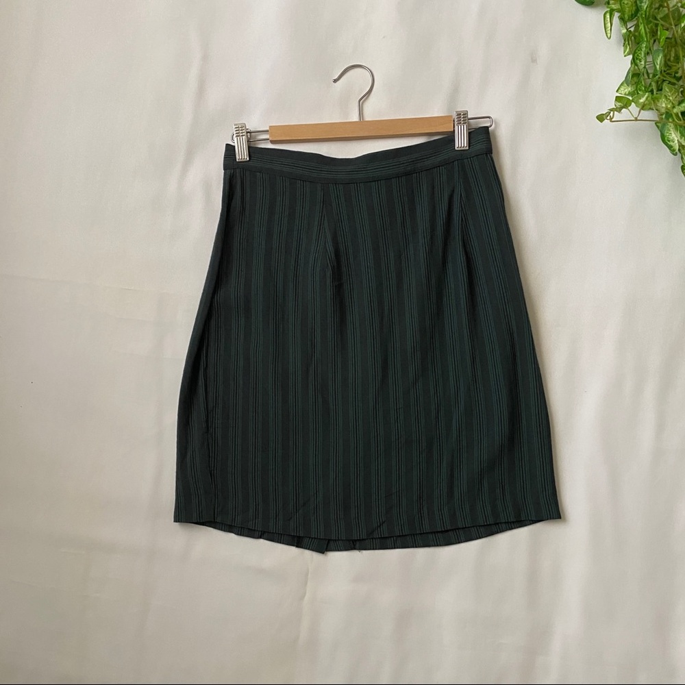 Vintage Hunter Green Midi Pencil Skirt